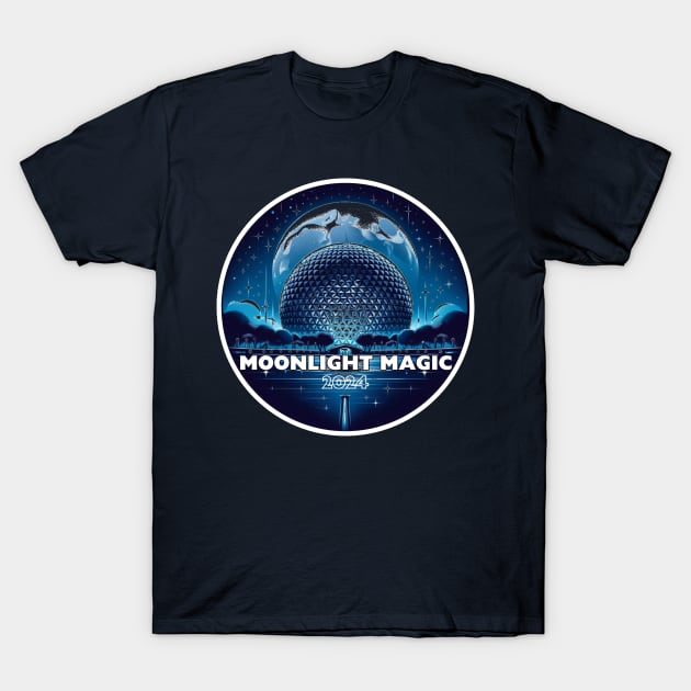 2024 DVC Fan Moonlight Magic - Spaceship Earth Design T-Shirt by DVC Fan